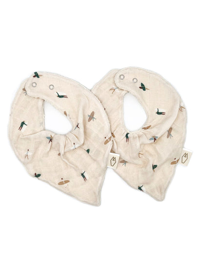 Lot de 2 bavoirs bandana - MAEL