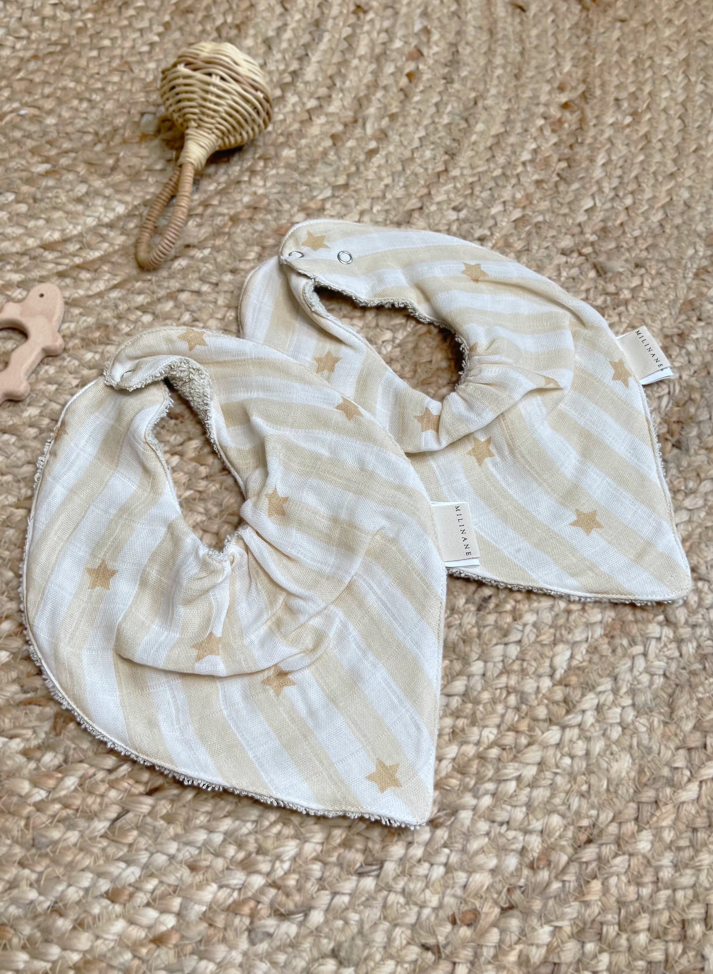 Lot de 2 bavoirs bandana - MAEL 