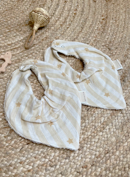 Lot de 2 bavoirs bandana - MAEL 